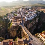 Aerial view of Ronda, Spain, above El Tajo Gorge