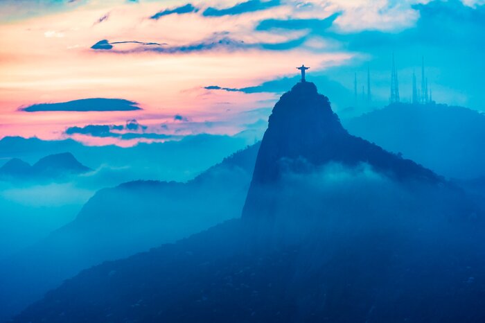 Aerial view of Christ the Redeemer