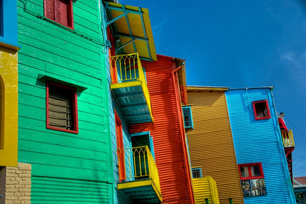 Colorful buildings in La Boca, Buenos Aires