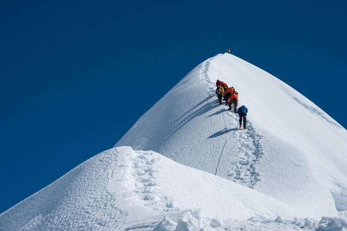 April is prime for trekking Imja Tse or Island Peak in the Everest region