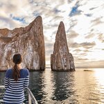Sail around iconic Kicker Rock in the Galápagos