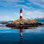 Snap a pic of the iconic Les Eclaireurs Lighthouse in the Beagle Channel of Patagonia's Tierra del Fuego National Park