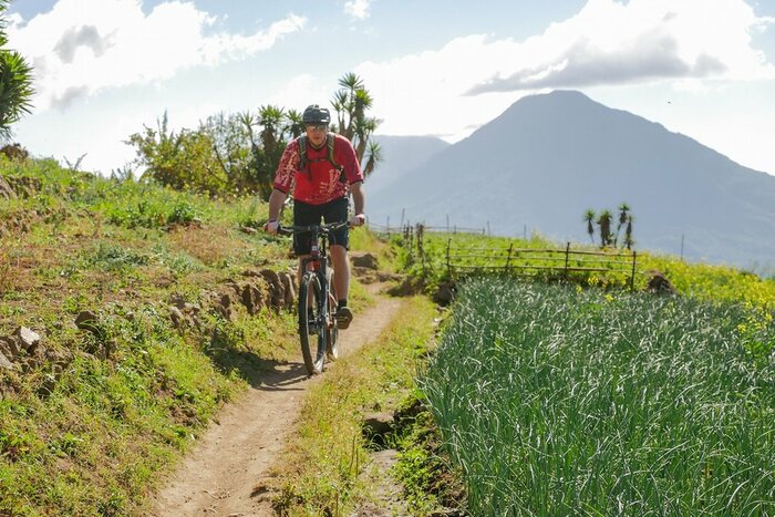 Pedal the "Golden Arches" trail for an introduction to the Guatemalan terrain