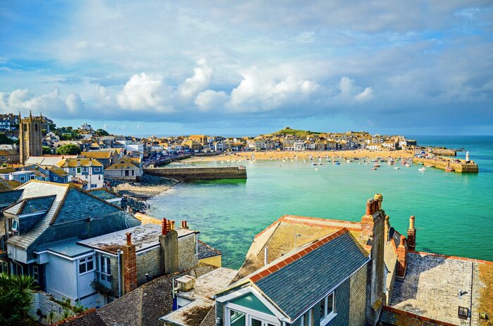 Spend the final two nights of your adventure overlooking the sweeping harbor and beaches of St Ives