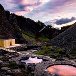 This peaceful experience is available year-round (photo courtesy of Húsafell Canyon Baths)
