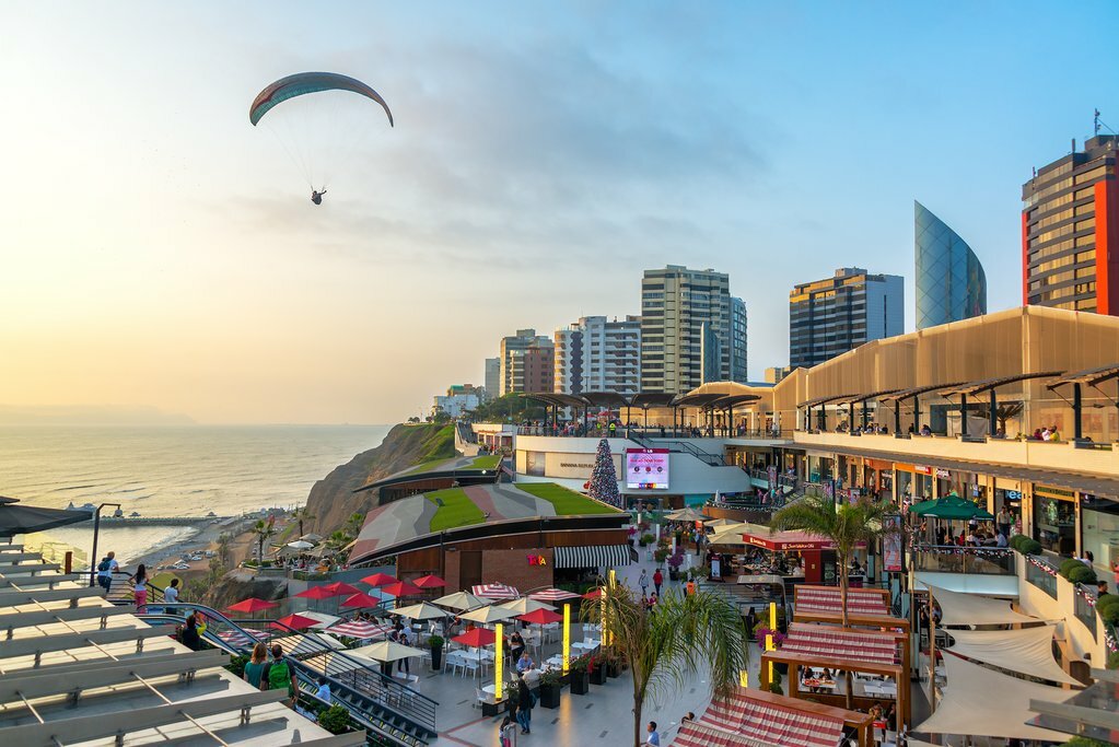 Lima coastline in the evening 