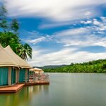 Unwind in your luxurious floating tent on the Tatai River (photo courtesy of Canvas & Orchids Retreat)
