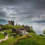 The ruins of Castle Urquhart at Loch Ness