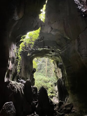 Bukit Lawang trek to bat cave and Landak River