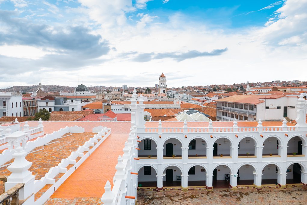 View from a rooftop in Sucre