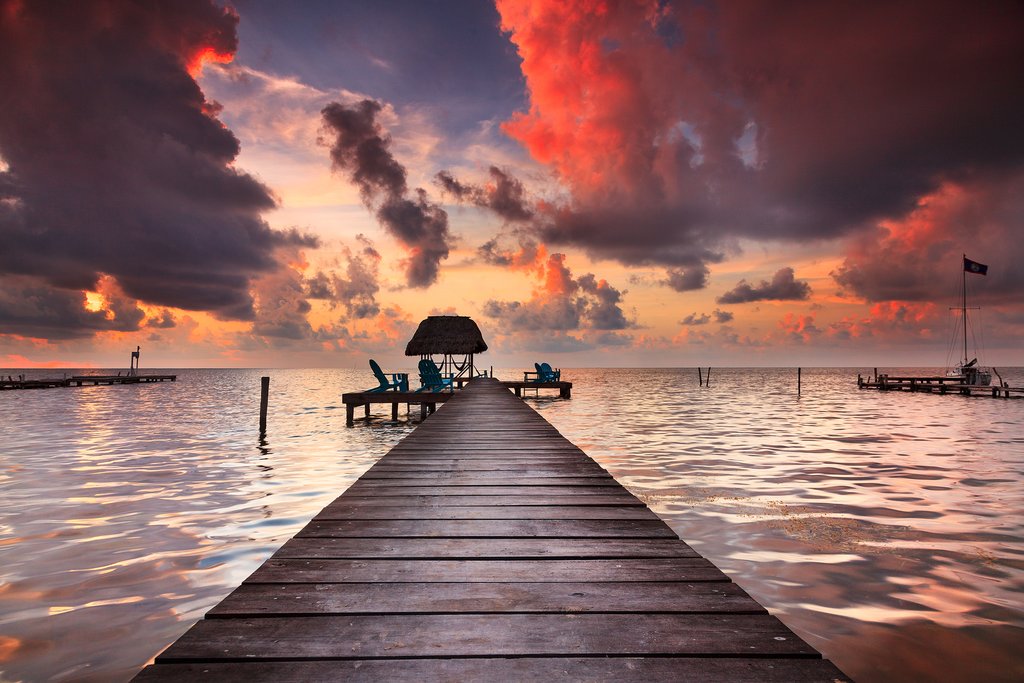 Sunset on Caye Caulker