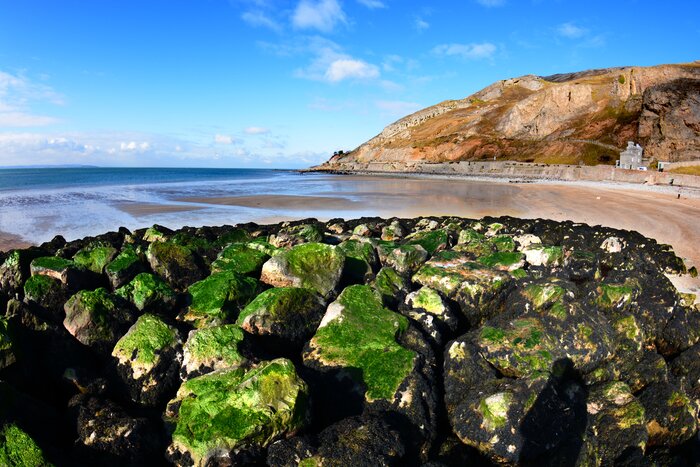 Discover the west shore of Llandudno's Conwy Estuary as you look toward Snowdonia National Park