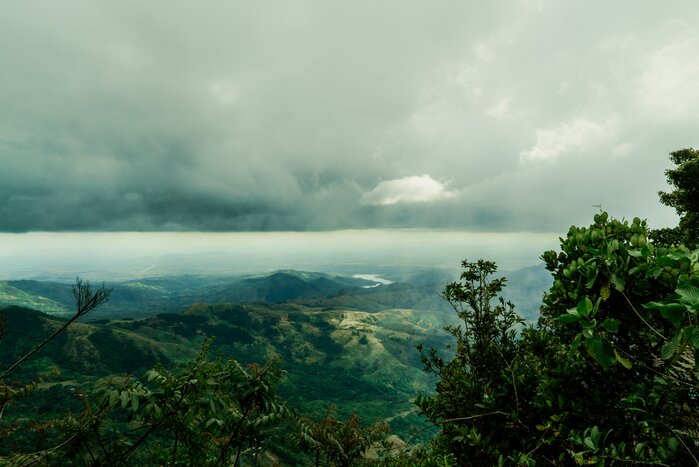 Rain clouds over jungle in Panama