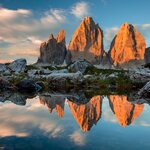 Take in the views of the Tre Cime di Lavaredo peaks on your multiday hikes through the Dolomites