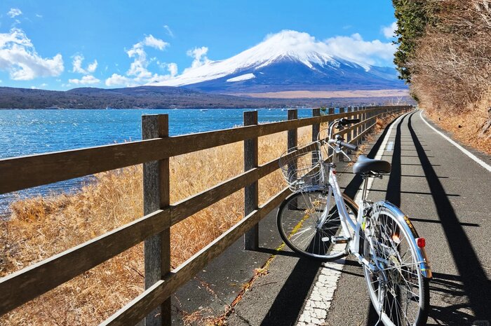 Tokyo to Mt. Fuji (Lake Yamanaka Biking) & Hakone Relaxing Day Trip