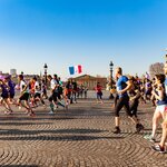 The Paris Marathon loops past historic landmarks and ends on the Champs-Élysées