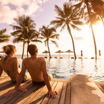 Enjoy pool sunsets and beach vibes