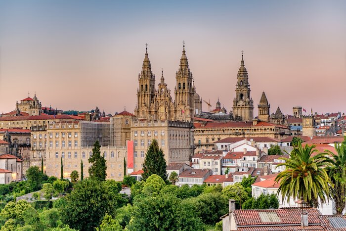 End your road trip with time spent in Santiago de Compostela, Spain