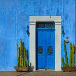 A colorful house in the UNESCO-listed town of Campeche, on Mexico's Yucatán Peninsula