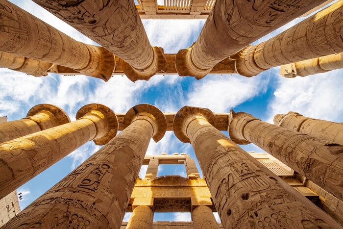 Look up at the 134 towering columns in Karnak's Great Hypostyle Hall on three of the four listed itineraries