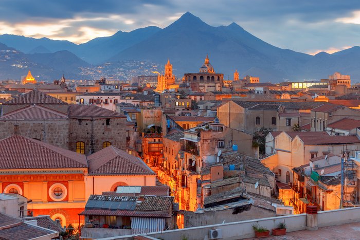 Palermo at sunset