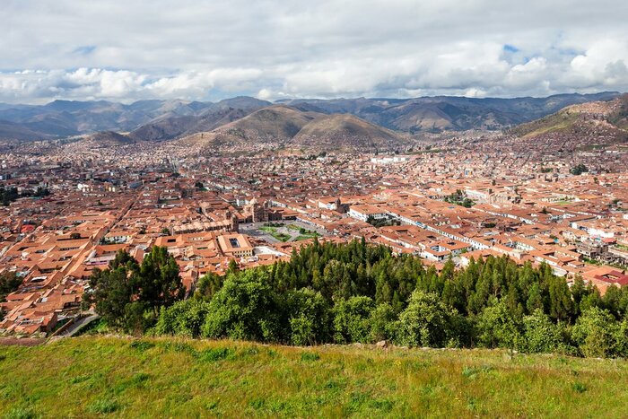 Aerial view of Cusco