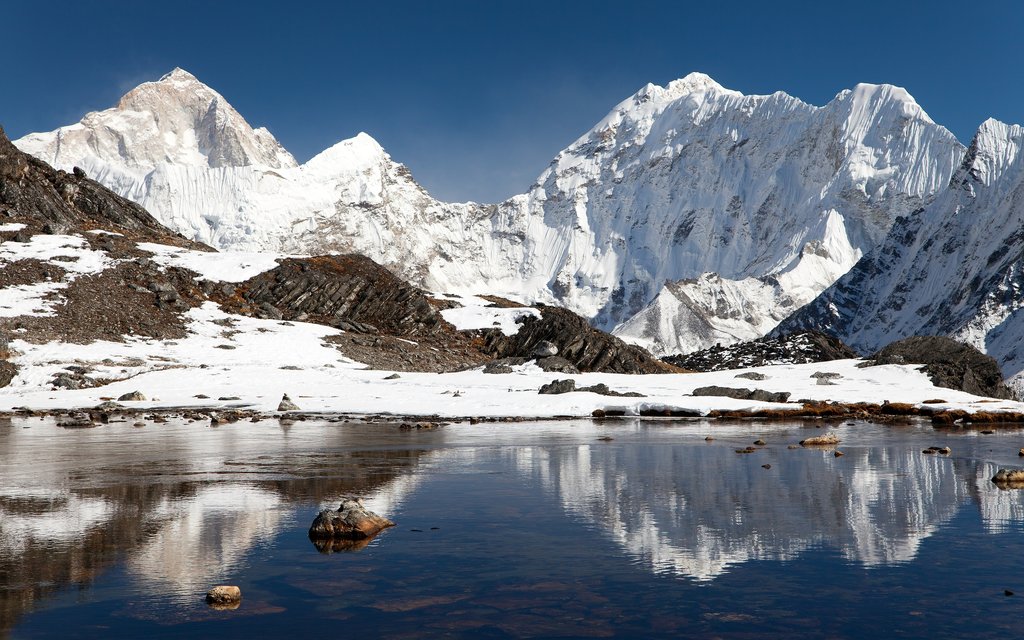 At Pokalde Base Camp, you'll come face to face with Mt. Makalu near the Kongma La Pass