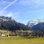 Snowy Tournette and Mountain Village