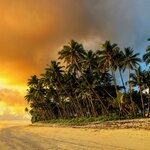 Sunrise in Lavena village on Taveuni Island 