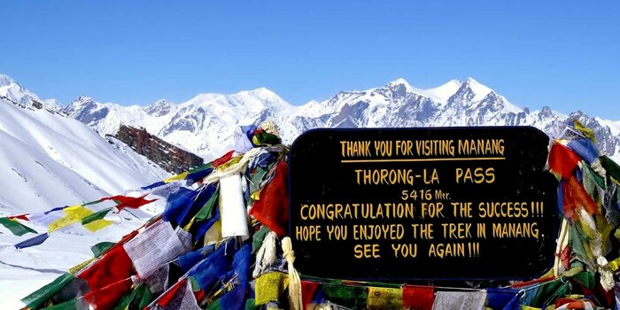 Trek from Thorong Phedi to Muktinath via Thorongla Pass (5416 m/ About 7-8 hrs). Drive to Jomsom 