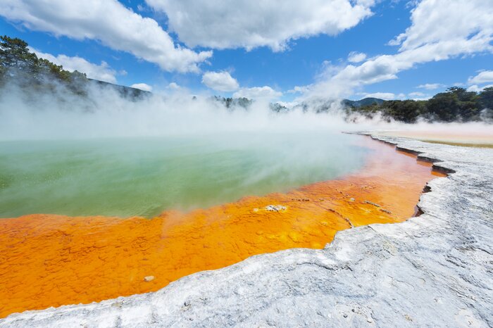 Champagne Pool in Wai-O-Tapu geothermal area, Rotorua, New Zealand
