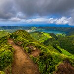 Sete Cidades near Miradouro da Boca do Inferno viewpoint, São Miguel Island, Azores