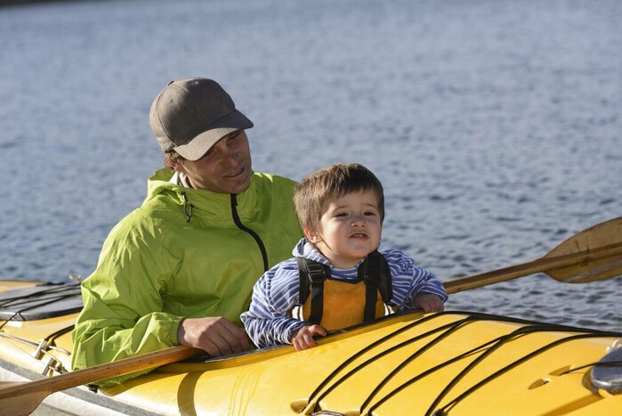Discover Patagonia's rugged beauty with the kids from the vantage of a kayak