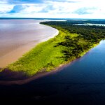 Brazil's Meeting of Waters—where the Rio Negro and Rio Solimões meet