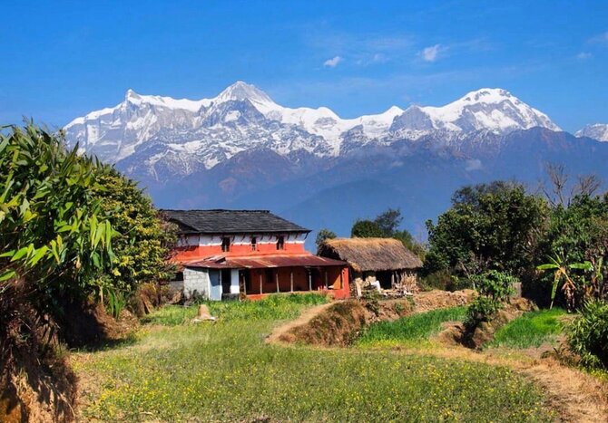 Drive to Dhampus, hike up to Australian Camp, then return to Pokhara.