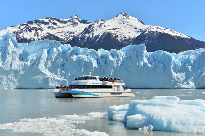 Boat trip in front of the Perito Moreno Glacier