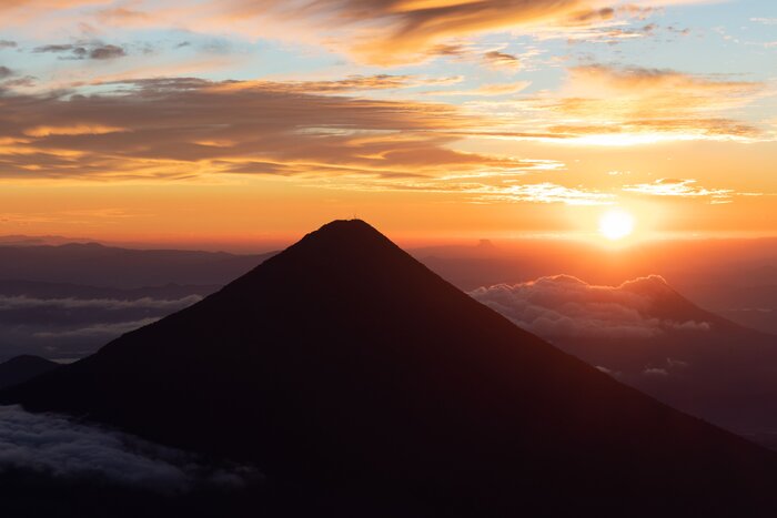 A volcano sunrise in Guatemala
