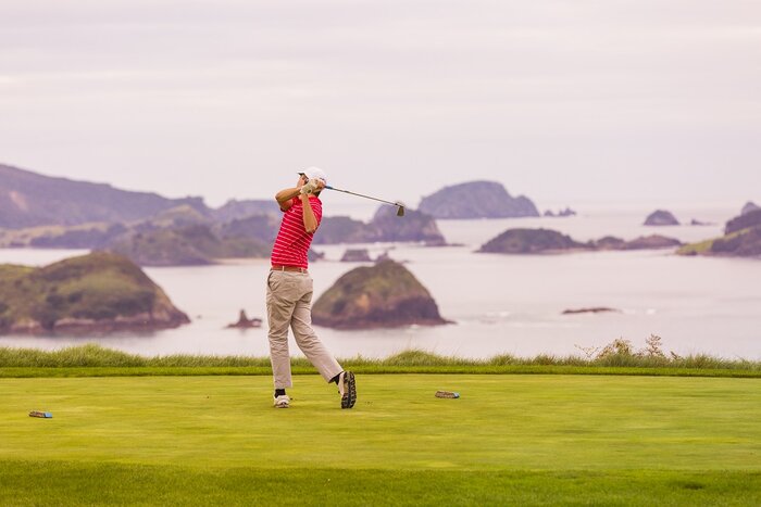 Split your time between four of the country's finest luxury resorts and their world-class links (photo courtesy of Rosewood Kauri Cliffs)