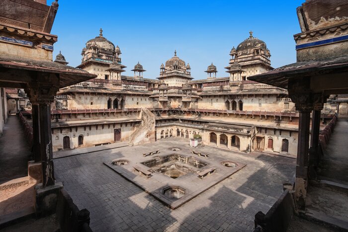 Discover the 16th-century Orchha Fort's palaces, temples, and cenotaphs