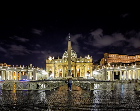Rome by night in Golf Cart
