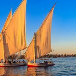Traditional sailboats on the Nile 