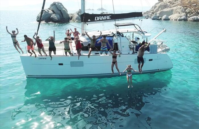 Sail amid the Small Cyclades for sunbathing and snorkeling fun (photo courtesy of Salty Adventures)