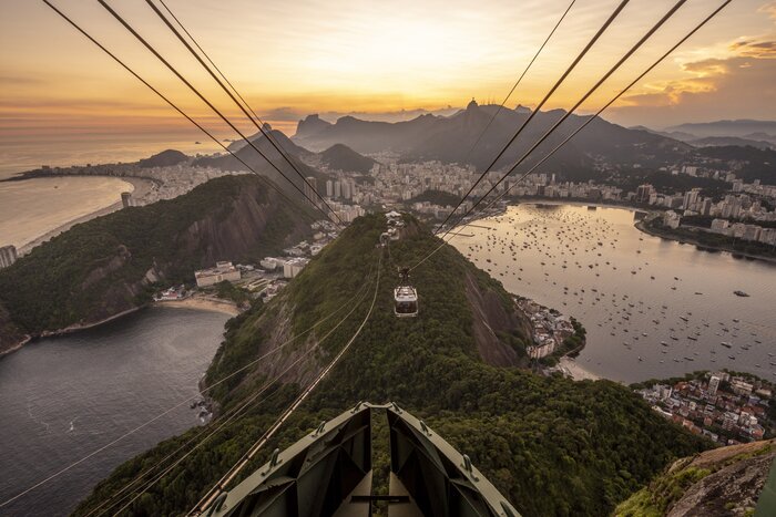 Finish the trip in Rio de Janeiro where you'll ride a cable car to Sugarloaf Mountain