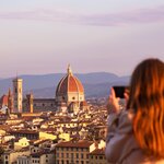 Florence's iconic skyline and the Ponte Vecchio bridge