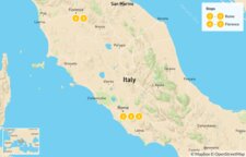 Map of Highlights of Rome & Florence - 6 Days