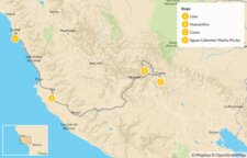 Map thumbnail of Gourmet Experiences & Outdoor Adventures in Peru - 10 Days