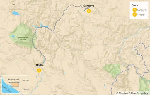 Map Discover Bosnia & Herzegovina - 7 Days