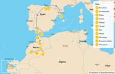 Map thumbnail of Culinary Adventure in Spain & Morocco - 21 Days