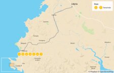 Map of Discover Costa Rica: Highlights of Guanacaste - 8 Days