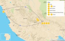 Map thumbnail of Inca Jungle Trek to Machu Picchu, Sacred Valley & Rainbow Mountain - 9 Days